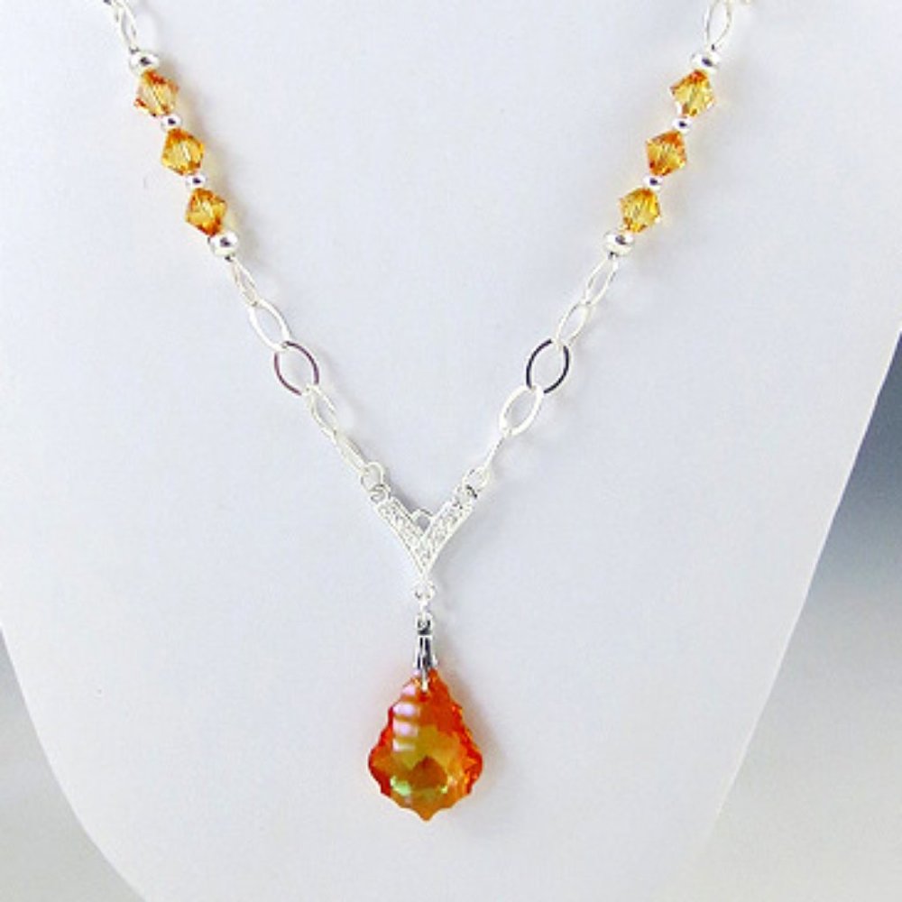 Crystal and Sterling Silver Necklace